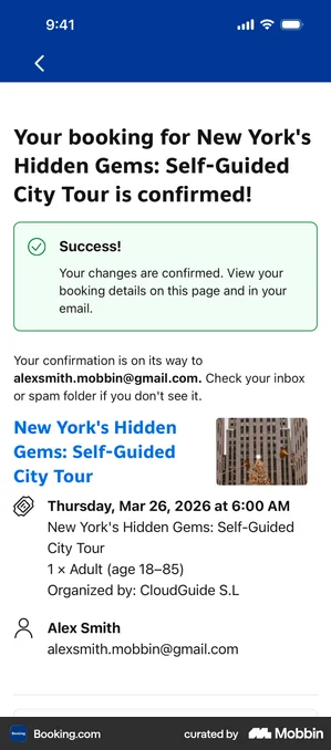Booking.com confirmed