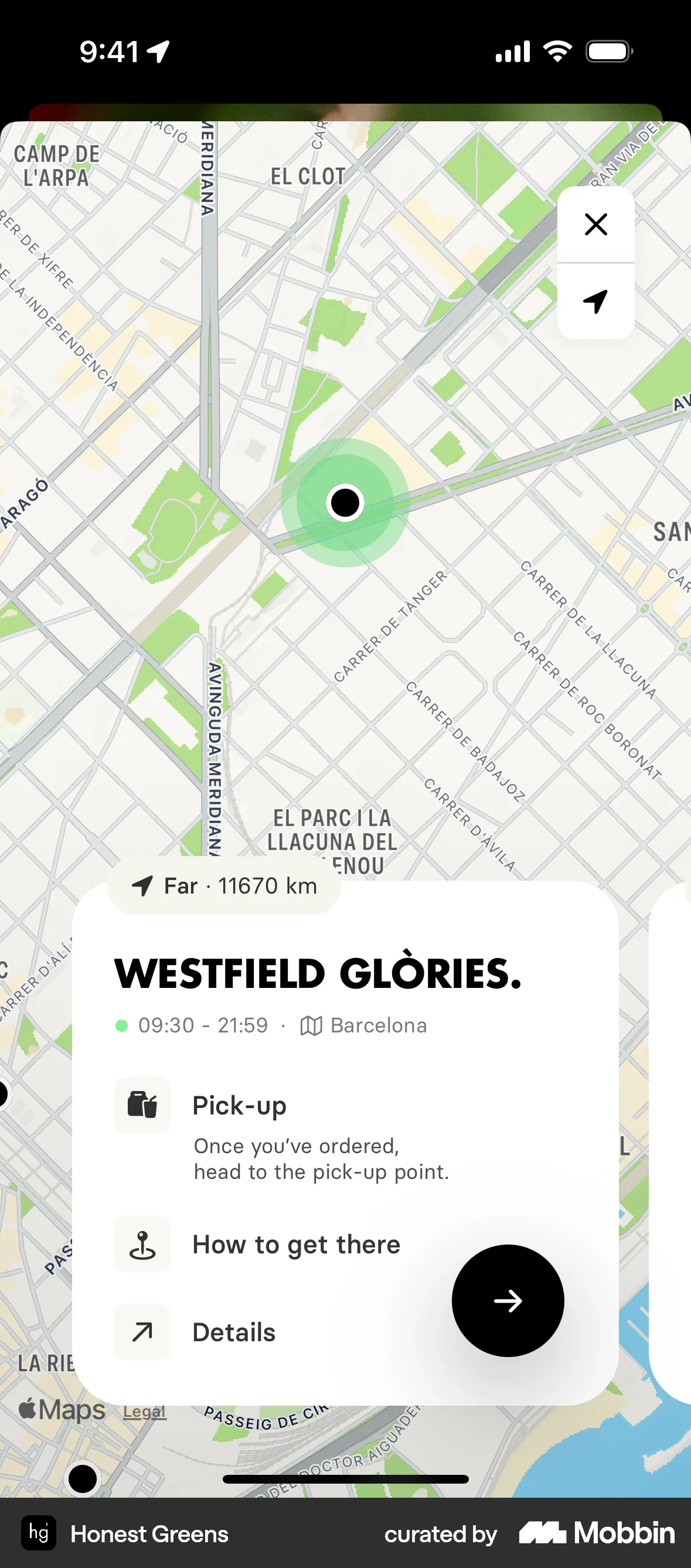Pickup map