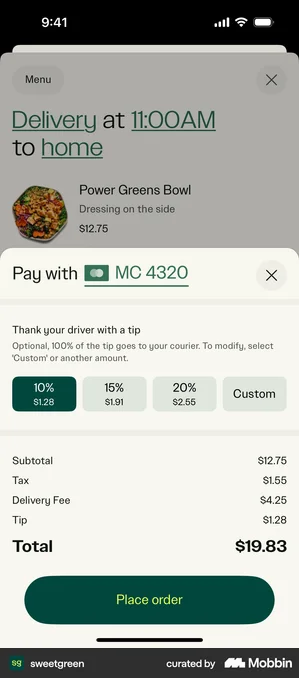 sweetgreen place order