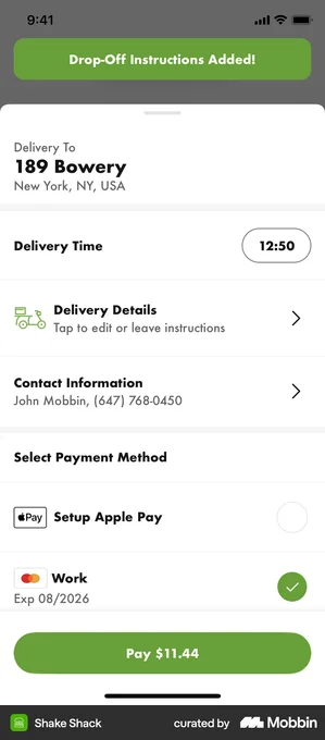 Shake Shack pay