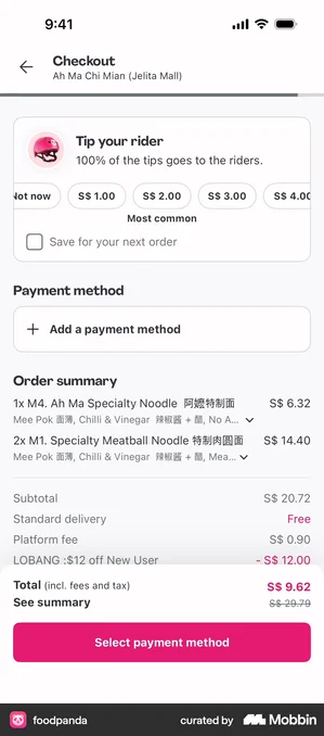 foodpanda payment